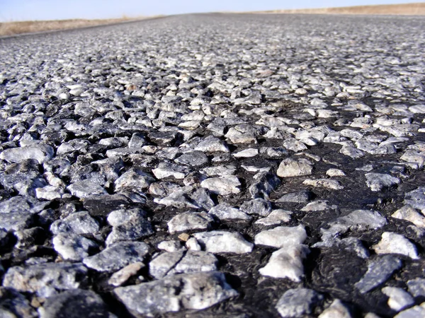 Tekstura i koncepcje asfaltowej drogi makro fotografowania — Zdjęcie stockowe