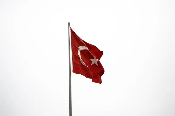 Bendera republik Turki dari bendera negara-negara dunia — Stok Foto