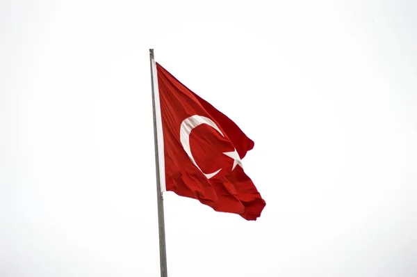 Turquie république drapeau des drapeaux des États du monde — Photo