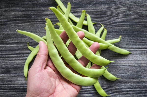 Dostatek vlákniny zdroj zelené fazole pro zdraví — Stock fotografie
