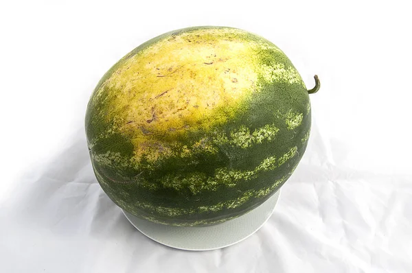 Indispensable fruit of summer months watermelon, waiting for you to be cut with a knife — Stock Photo, Image