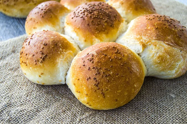 Farklı Ekmek Ekmek Susam Taze Ekmek Ekmek Türkiye Belirli Türleri — Stok fotoğraf