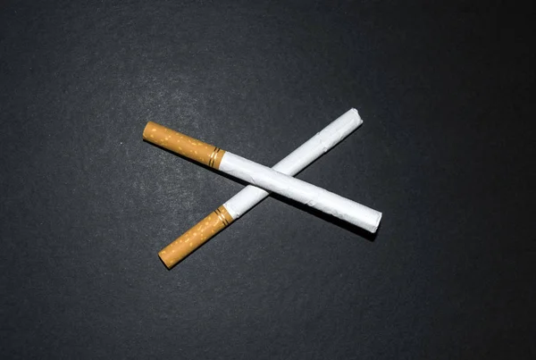 Laat Sigaret Voor Een Rook Vrij Leven Slogan Brochure Studies — Stockfoto