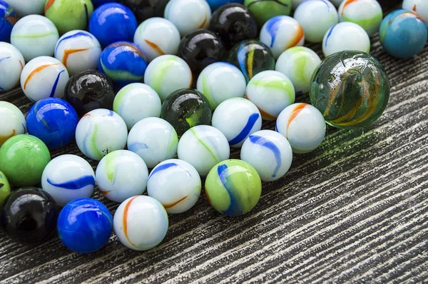 Farbe Kinderspielmurmeln Glasmurmeln Und Kugeln — Stockfoto