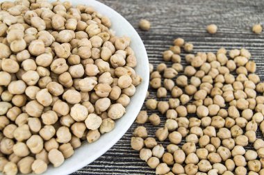 yemek için iyi bir fikir kuru nohut Yemeği, Kuru nohut, Kuru nohut plaka pişirmeye hazırdır,