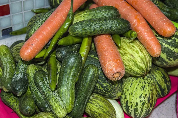 materials needed to make pickles pictures of vegetables for pickling, pictures of gherkin, pepper, melon, carrot, cucumber and garlic