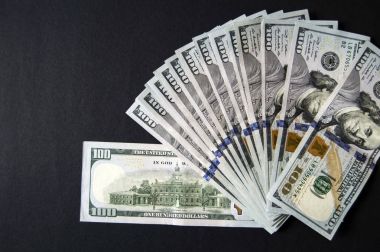 100 ABD kağıt banknot, birçok yüz doları resimler kağıt,