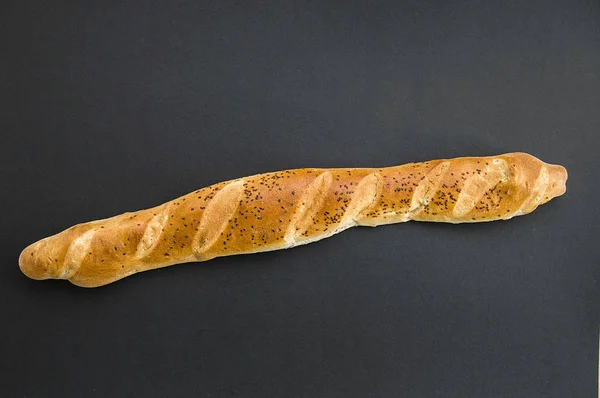 Uzun Ekmek Bir Uzun Ince Taneleri Susam Türkiye Fırın Ekmek — Stok fotoğraf