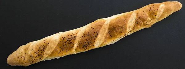 Uzun Ekmek Ekmek Üzerine Susam Ile Uzun Ince — Stok fotoğraf