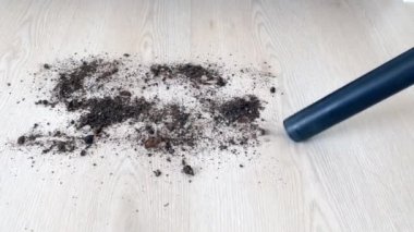 Elektrikli süpürge, elektrikli süpürge ile dökülen toprak Temizleme ile ev temizliği,