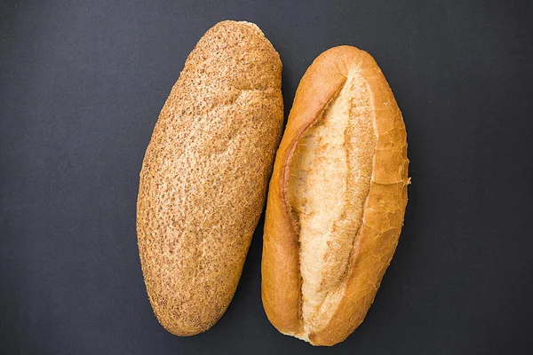Tam Buğday Ekmeği Kepekli Ekmek Tam Buğday Ekmeği Küçük Bir — Stok fotoğraf