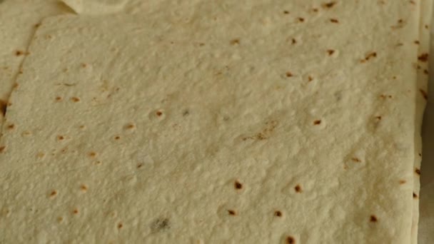 Мадимакская Трапеза Хлеб Едой Анатолии Турецкая Еда Хлеб Рядом Мадмаком — стоковое видео