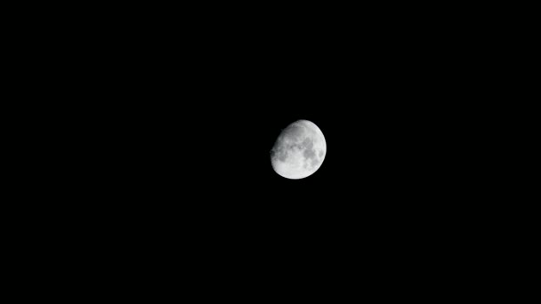 Luna Brillando Una Noche Oscura Luna Llena Una Noche Oscura — Vídeos de Stock