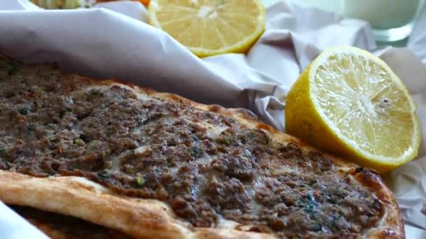 Pita Carne Turca Carne Turca Konya Pita — Vídeo de stock