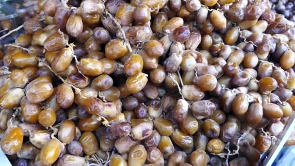 Une Grande Quantité Dattes Fraîches Fruits Palme Vendus Dans Boutique — Video