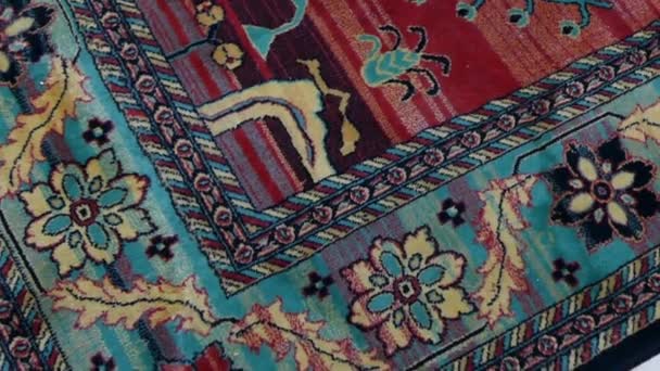 トルコのカーペットモチーフトルコのカーペットパターントルコのカーペット — ストック動画
