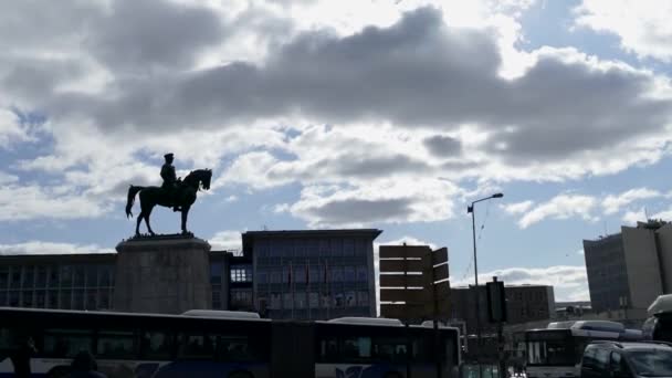 Estatua Monumento Ataturk Enero 2020 Ulus Ankara — Vídeo de stock