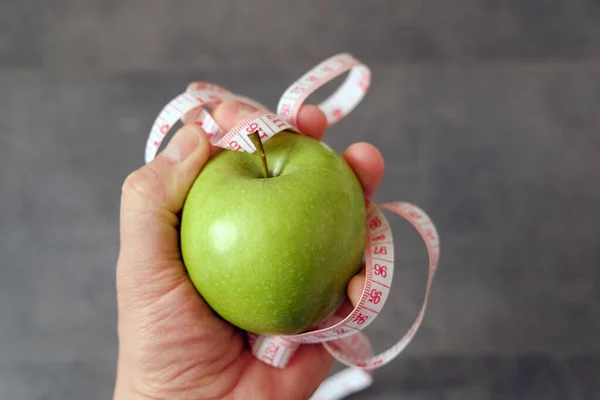 Grüner Apfel Und Stoffwechsel Wodurch Gewicht Schnell Grüner Apfel Und — Stockfoto