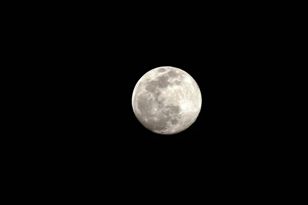 Luna Llena Brillante Cielo Vista Luna Llena Hemisferio Norte — Foto de Stock