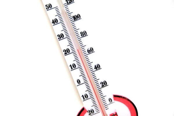 Termômetro Sala Mercúrio Termômetro Calor Doméstico Aumento Temperatura Close — Fotografia de Stock