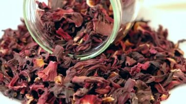 Kuru amber bitkisi 360 derece dönüyor, çok yakın makro çekim.,