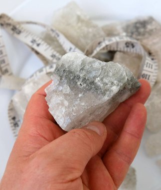 İnsan sağlığı için doğal kaya tuzu parçaları, yakın çekim kaya tuzu,