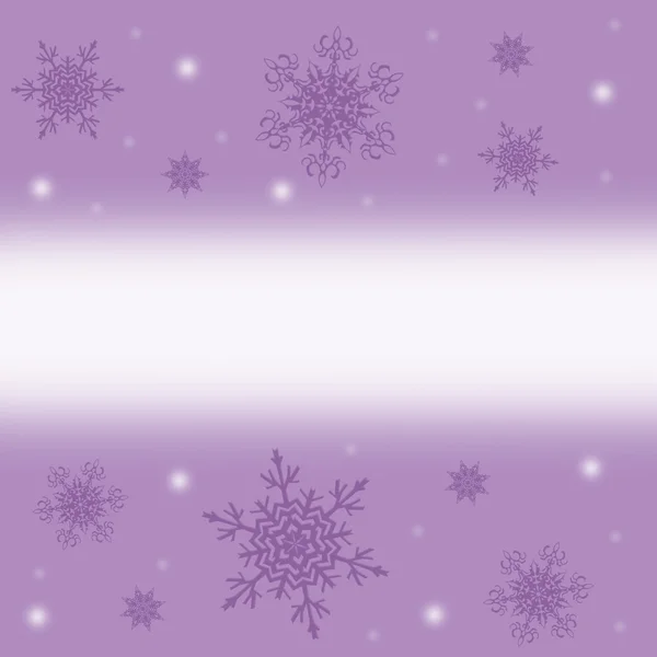 Copos de nieve blancos, patrón de Navidad sobre el fondo púrpura — Foto de Stock