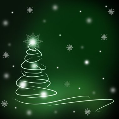  yeşil arka plan, Noel ağacı