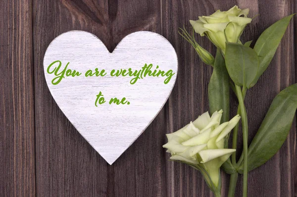 Sevgililer günü kartı metin ile yeşil benim için her şey olduğunu