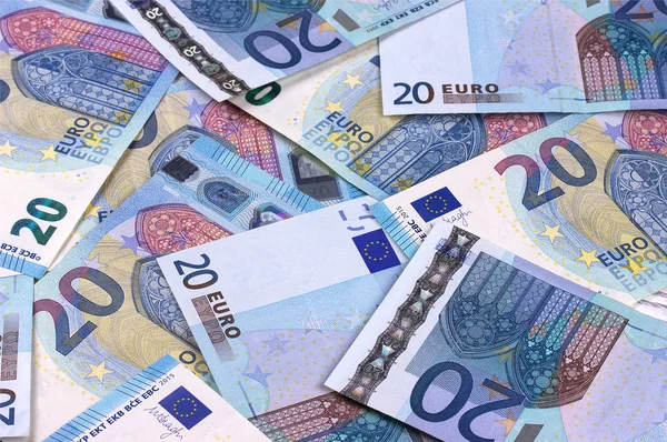Billetes en euros Fondo abstracto . —  Fotos de Stock