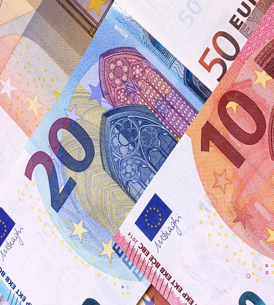 Euro para banknot farklı mezhepleri arka plan soyut.
