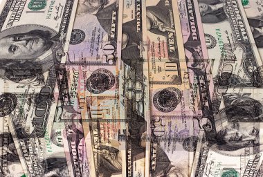 Soyut dolarlarına farklı mezhepleri arka plan.