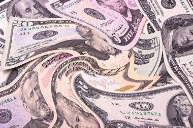 Soyut dolarlarına farklı mezhepleri arka plan.