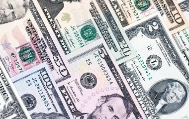 Soyut Amerikan Doları reçeteleri farklı mezhep arka plan.