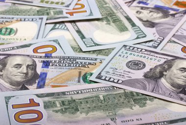 100 ABD Doları soyut para nakit arka plan.