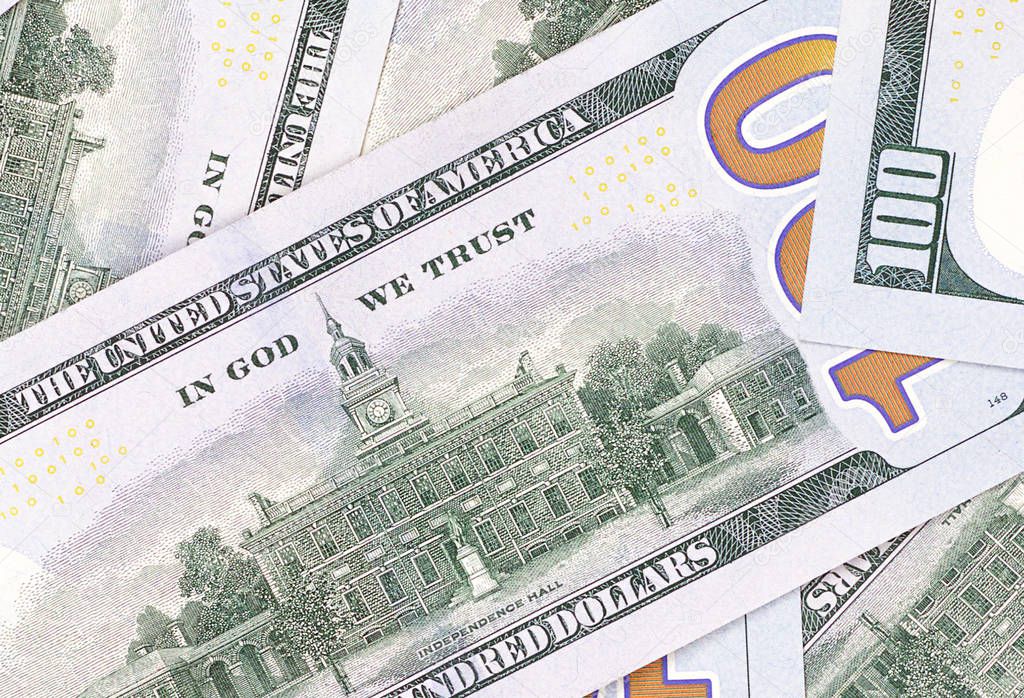 100 US dollar abstract money cash background