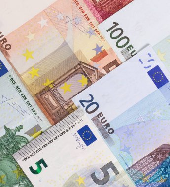 Euro para farklı mezheplerin soyut arka plan.