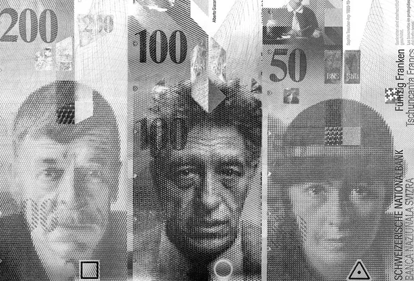 200 100 50 Ελβετικό Φράγκο υφή φόντου — Φωτογραφία Αρχείου