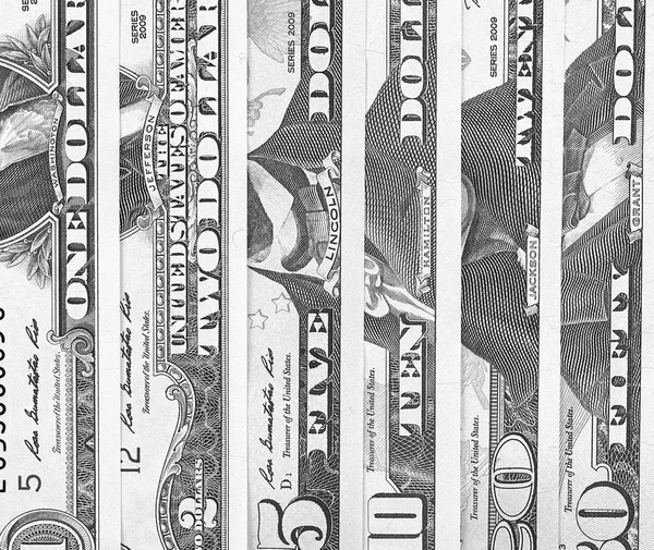 US dollar abstract background black and white. — Stock Photo, Image