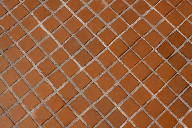 Kahverengi kare kiremit zemin arka plan veya doku