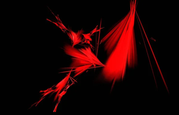 Black red black abstract fractal in modern style on black background. Abstract geometric paper background.