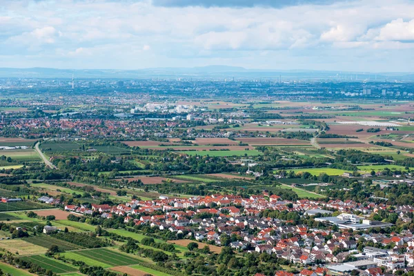Panoramik manzaralı üst Ren düz