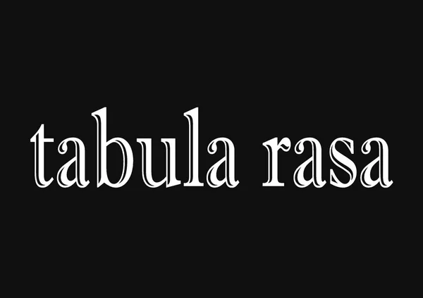 Siyah arka plan ile yazıt tabula rasa orta