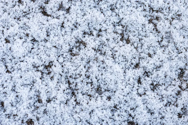 Textura de nieve blanca con cristales como fondo — Foto de Stock