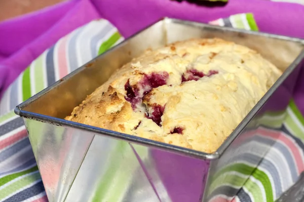 Tarta casera de requesón con cerezas — Foto de Stock