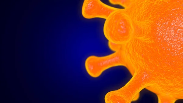 Вирус Coronavirus Covid Закрывает Рендеринг — стоковое фото