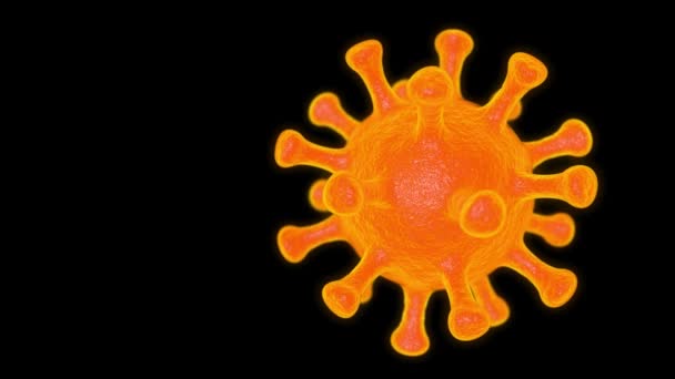 Coronavirus Covid Virüsü Görüntülemeyi Kapat — Stok video