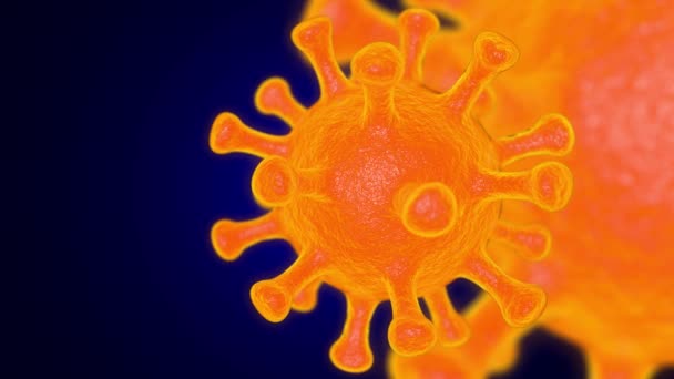 Coronavirus Virus Covid Cerca Renderización — Vídeo de stock