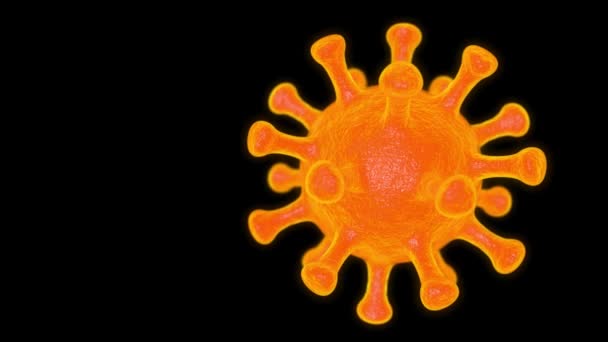 Vírus Coronavirus Covid Perto Renderização — Vídeo de Stock