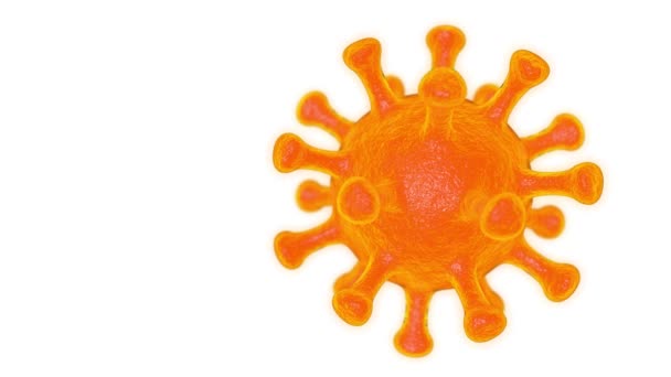Вирус Coronavirus Covid Закрывает Рендеринг — стоковое видео